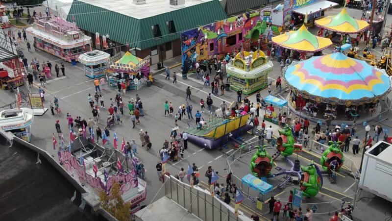 Drone view of Nappanee Apple Festival
